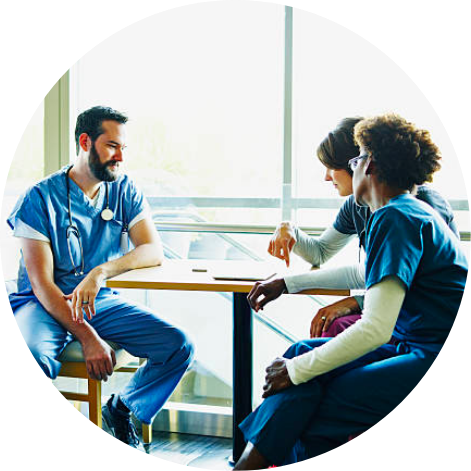 Nurses around a table