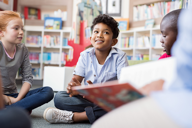 A group three of young children in an educational setting, who could have epilepsy.