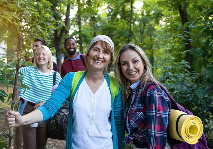 Friends Enjoying wild nature