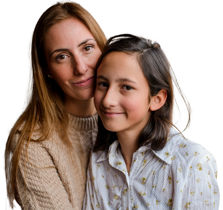 A mother and her daughter