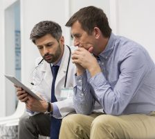 Doctor explaining bad news to a patient