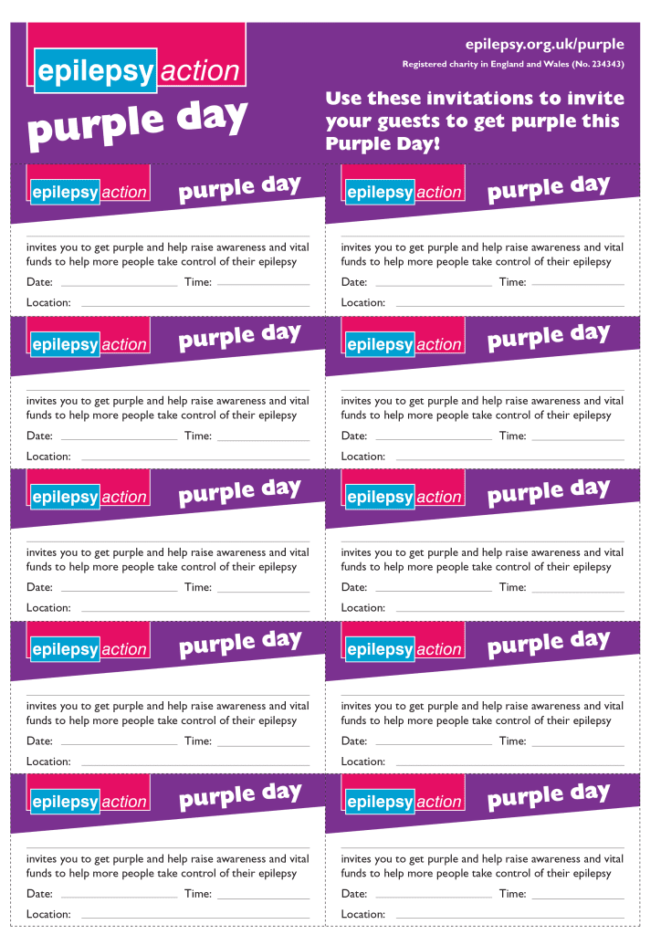 Purple day invites