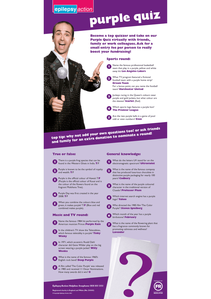 Purple day quiz