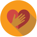 icon oh hand and heart icon oh hand and heart