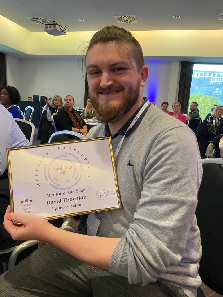 David with his award