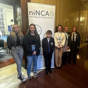 Young volunteers met the Northern Irish mental health champion on Monday
