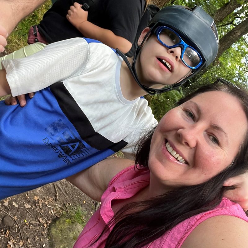 Joanne and Ben taking a selfie together outside