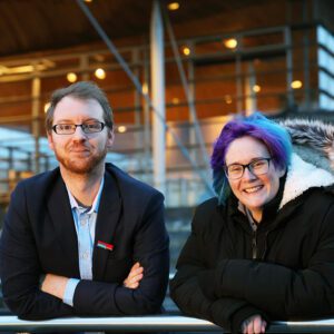 Senior policy and campaigns officer Daniel Jennings and volunteer Becci Smart