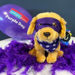 Super Trooper the Purple Day dog