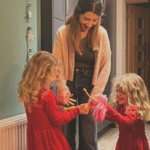 Catrin and her daughters Esmi and Nanw