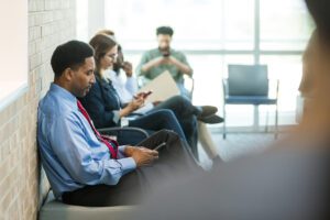 People waiting for an interview