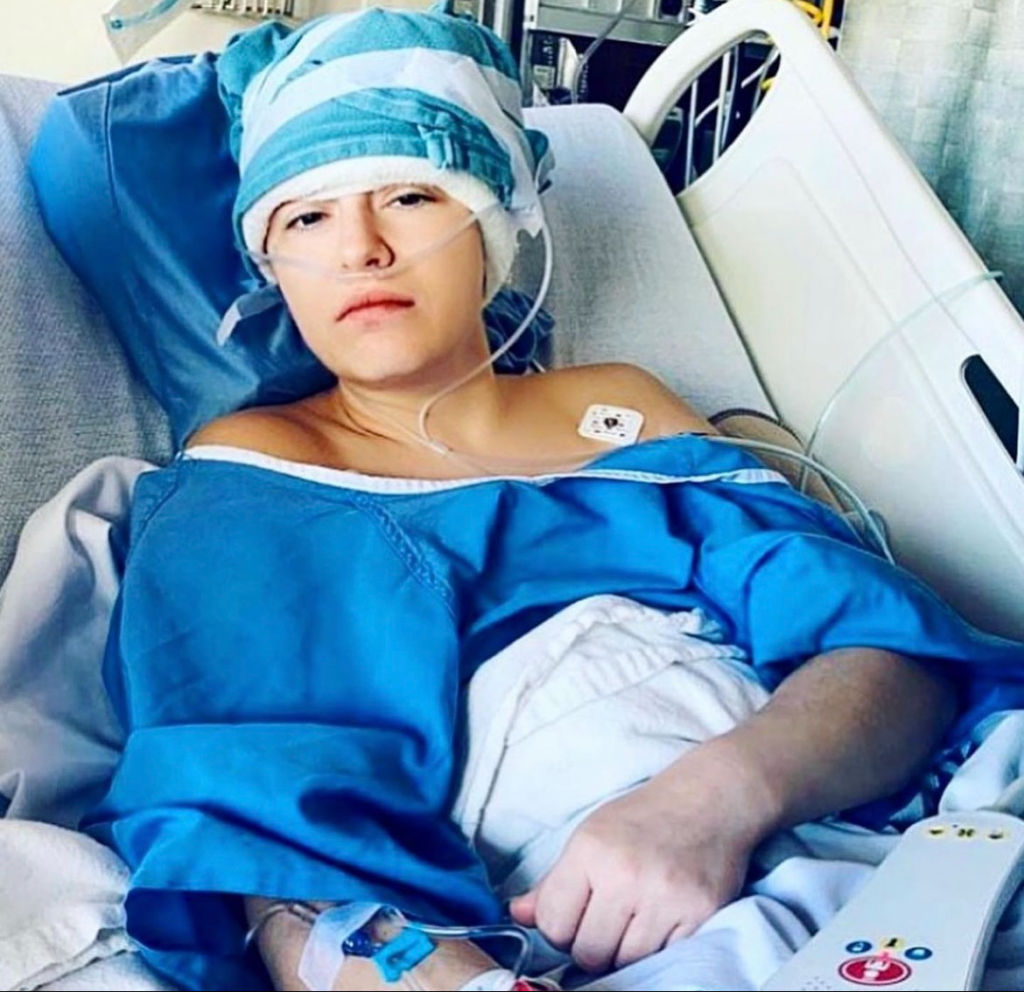 Cassy at the hospital to undergo surgery