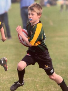 Tommy Freeman playing rugby as a youngster