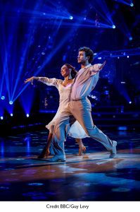 George Clarke and Alexis Warr dancing the rumba dedicated to George's mum