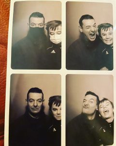 John and Max photos from a photo booth
