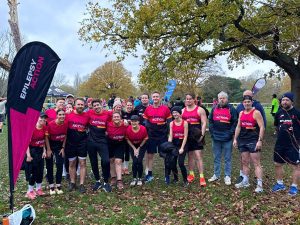 Barry with his friends and family at their local Parkrun