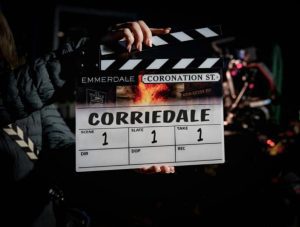 Clapperboard with corriedale.