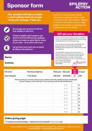 Purple day sponsor form