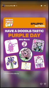 Purple Day Live Blog 2026 7 Freema agyeman shares purple day post from epilepsy action's national doodle day