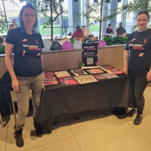 Purple Day Live Blog 2026 1 Epilepsy action volunteers ruth and tarynn hosting an awareness raising stand for purple day