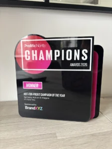 Epilepsy Action Awareness Campaign Scoops Prolific North Award 2026 2 Prolific north award for if i told you campaign with 'champions' written on the top