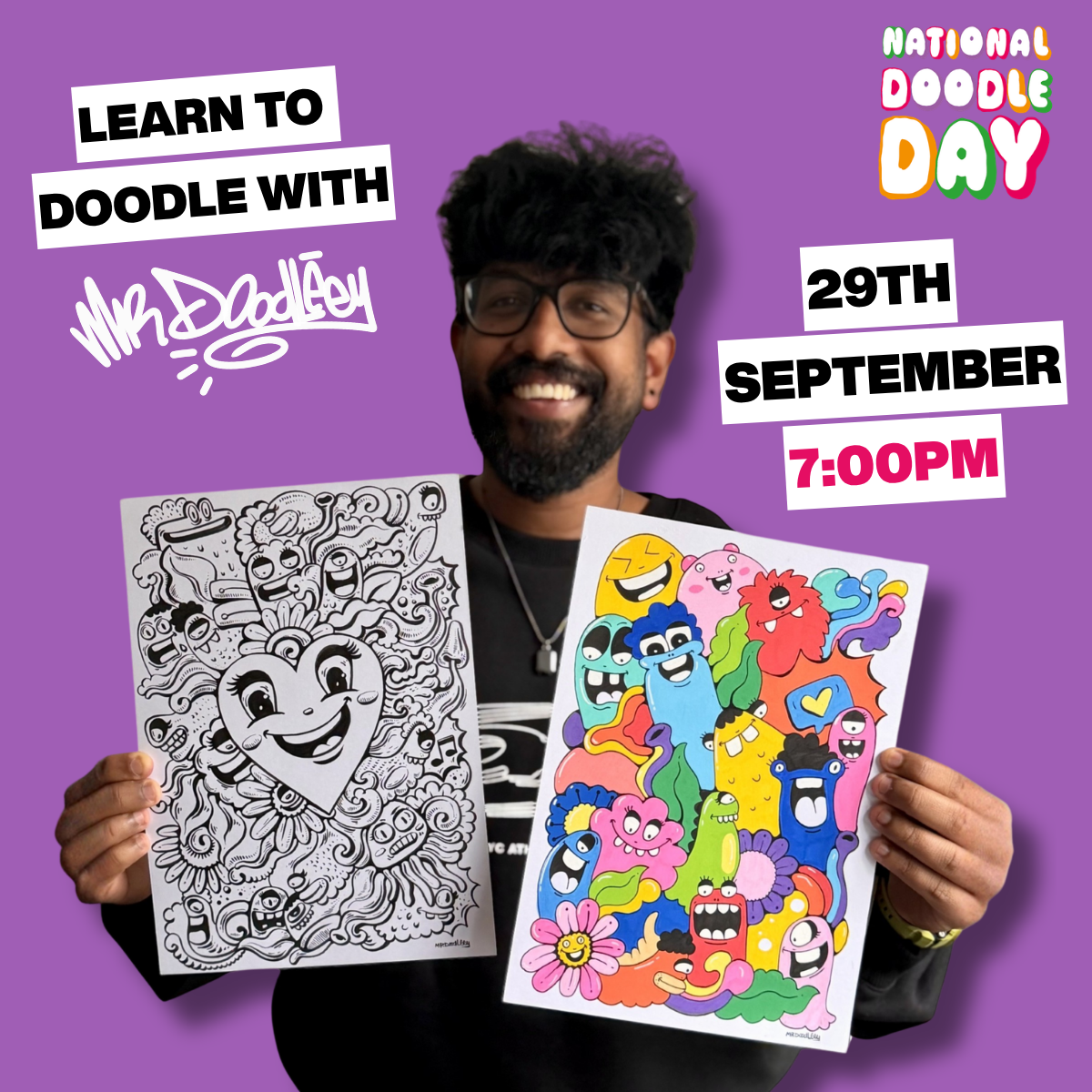 Learn To Doodle With Mr Doodleey: Virtual Art Class 1 Learn to doodle with mr doodleey: virtual art class
