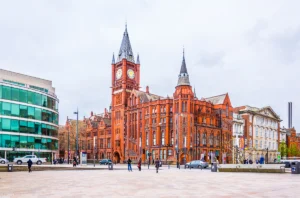 University of liverpool - big red building with a clock tower